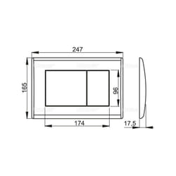 Alca - Plaque de commande pour wc suspendus, Chrome brillant (m271)