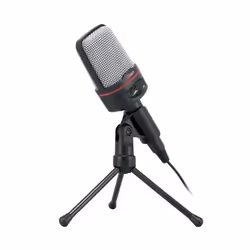 C-TECH MIC-02, Microphone de table, 50 - 16000 Hz, Cardioïde, Avec fil, 3,5 mm (1/8"), Noir