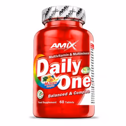 Amix Nutrition Daily One, Comprimé, Vitamine A, Vitamine B1, Vitamine B12, Vitamine B2, Vitamine B3, Vitamine B5, Vitamine B6 ...