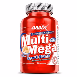 Amix Nutrition MultiMega Stack, Comprimé, Vitamine A, Vitamine B1, Vitamine B12, Vitamine B2, Vitamine B3, Vitamine B5, Vitam ...