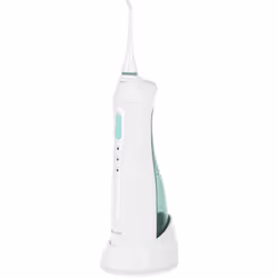 Gardez vos dents parfaitement propres et votre haleine fraîche, même en déplacement. Le jet dentaire AquaFloss Compact est vo ...