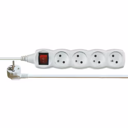Emos 1902140500, Commutable, Blanc, 4 sortie(s) CA, 5 m, 250 V, 10 A