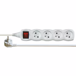 Emos 1902141000, Commutable, Blanc, 4 sortie(s) CA, 10 m, 250 V, 10 A