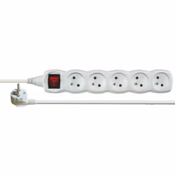 Emos 1902151000, Commutable, Blanc, 5 sortie(s) CA, 10 m, 250 V, 10 A