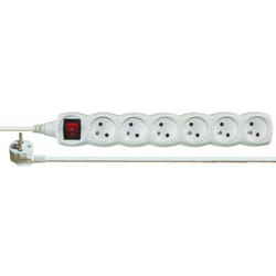 Emos 1902160300 unité de distribution d'énergie 6 sortie(s) CA Blanc