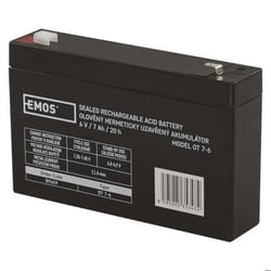 Batterie au plomb 6V - EMOS - 7AH - Dimensions 151x34x94 mm - Faston 47 mm - AGM