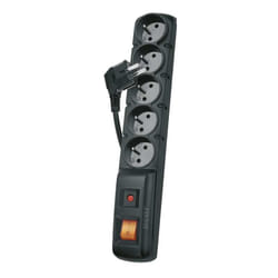 Emos 1909050153 protection surtension Noir 5 sortie(s) CA 250 V 1,5 m