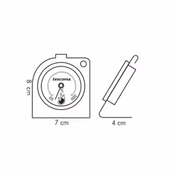 Tescoma 636154 thermomètre appareils de cuisine Analogique 50 - 300 °C Acier inoxydable