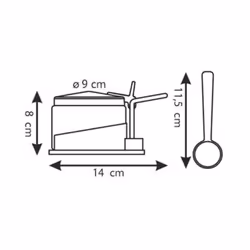 Tescoma 650380 distributeur de sucre Verre, Plastique, Acier inoxydable