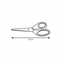 Tescoma 888214 ciseaux à bouts ronds Universel Découpe droite Métallique, Rouge