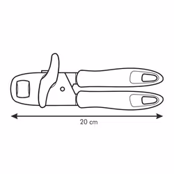 Tescoma 420258 ouvre-boîtes Ouvre-boîte manuel Acier inoxydable, Blanc