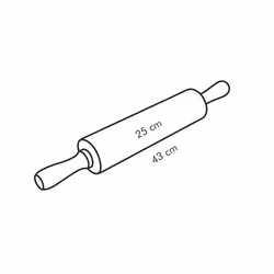 Tescoma 630160 rouleau à pâtisserie Bois Surface lisse 430 mm