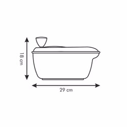 Tescoma 643590 essoreuse a salade Transparent, Blanc Manivelle/poignet