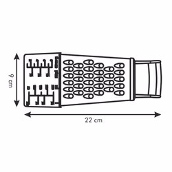 Tescoma 643788 râpe Acier inoxydable, Blanc