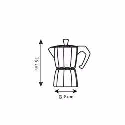 Tescoma Paloma Cafetière à moka Noir, Acier inoxydable