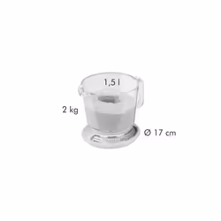Tescoma 634560 escabeaux de cuisine Blanc Comptoir Rond Balances de cuisine mécaniques