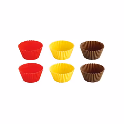 Tescoma 630646, Caissettes pour cupcake / muffin, Rond, Surface strié, -40 °C, 230 °C, Marron, Rouge, Jaune
