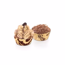 Tescoma 630594, Caissettes pour cupcake / muffin, Rond, Surface strié, Beige, Marron, Papier, 25 mm