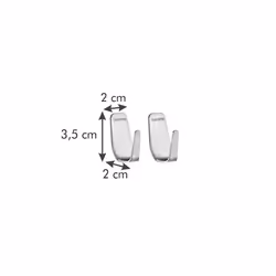Tescoma 420843 crochet pour rangement à usage domestique Intérieure Crochet de cuisine Acier inoxydable 2 pièce(s)