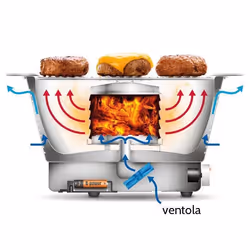 Tescoma 707210 barbecue et grill Dessus de table Charbon de bois (combustible) Gris
