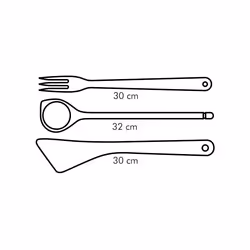 Tescoma 637418 Ensemble d'ustensile de cuisine 3 pièce(s) Bois