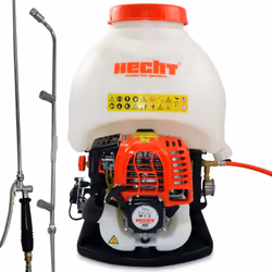 Hecht 433 Pulvérisateur à dos essence spray engrais 4temps 15L avec tuyau 159cm 2,5bars Le puissant pulvérisateur à moteur à  ...