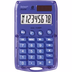 Rebell Starlet VL, Poche, Calculatrice basique, 8 chiffres, 1 lignes, Batterie/Solaire, Violet