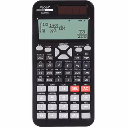 Rebell SC2080S, Poche, Calculatrice scientifique, 2 lignes, Batterie/Solaire, Noir