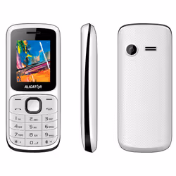 Aligator D210 4,57 cm (1.8") 66 g Noir, Blanc Téléphone pour seniors