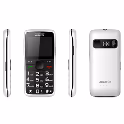 Aligator A675WH téléphone portable 5,59 cm (2.2") 85 g Noir, Blanc Téléphone pour seniors
