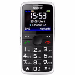 Aligator A675WH téléphone portable 5,59 cm (2.2") 85 g Noir, Blanc Téléphone pour seniors