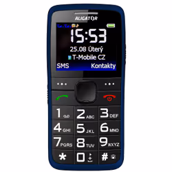 Aligator A675BL téléphone portable 5,59 cm (2.2") 85 g Noir, Bleu Téléphone pour seniors
