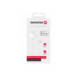 Swissten 22055511 chargeur d'appareils mobiles Smartwatch Blanc USB Recharge sans fil Intérieure