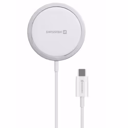 Swissten MagStick, Intérieure, USB, Recharge sans fil, 1,5 m, Blanc