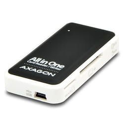 Axagon CRE-X1 lecteur de carte mémoire USB 2.0 Noir, Blanc