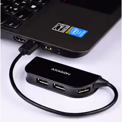 Axagon HUE-X4B hub & concentrateur USB 2.0 480 Mbit/s Noir
