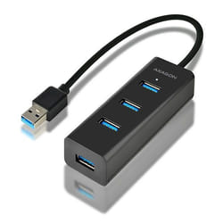 Axagon HUE-S2B hub & concentrateur USB 3.2 Gen 1 (3.1 Gen 1) Type-A 5000 Mbit/s Noir