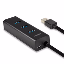 Axagon HUE-S2B hub & concentrateur USB 3.2 Gen 1 (3.1 Gen 1) Type-A 5000 Mbit/s Noir