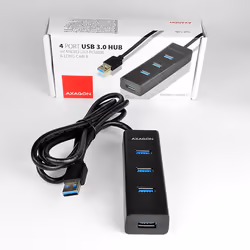 Axagon HUE-S2BL hub & concentrateur USB 3.2 Gen 1 (3.1 Gen 1) Type-A 5000 Mbit/s Noir - Vue supplémentaire 6
