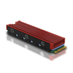 Axagon CLR-M2 système de refroidissement d’ordinateur Disque électronique Dissipateur thermique/Radiateur Noir, Rouge