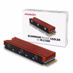 Axagon CLR-M2 système de refroidissement d'ordinateur Disque électronique Dissipateur thermique/Radiateur Noir, Rouge - Vue supplémentaire 10