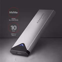 Axagon EEM2-UG2 Boîtier de disques de stockage Enceinte ssd Noir, Gris M.2 - Vue supplémentaire 8