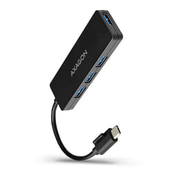 Axagon HUE-G1C hub & concentrateur USB 3.2 Gen 1 (3.1 Gen 1) Type-C 5000 Mbit/s Noir