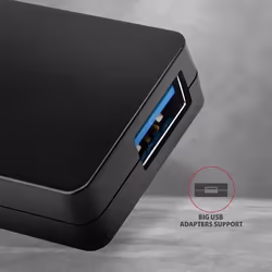 Axagon HUE-G1C hub & concentrateur USB 3.2 Gen 1 (3.1 Gen 1) Type-C 5000 Mbit/s Noir