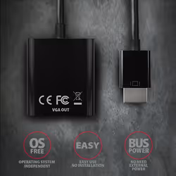 Axagon RVH-VGN câble vidéo et adaptateur 0,17 m HDMI Type A (Standard) VGA (D-Sub) Noir - Vue supplémentaire 6