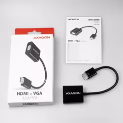 Axagon RVH-VGN câble vidéo et adaptateur 0,17 m HDMI Type A (Standard) VGA (D-Sub) Noir - Vue supplémentaire 7