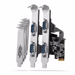 Axagon PCEA-PSN PCIe-Adapter mit 4x Seriell-Ports - ASIX AX99100 Chipsatz, PCIe, RS-232, Mâle, Hauteur totale / Profil bas, P ...