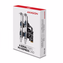 Axagon PCEA-PSN PCIe-Adapter mit 4x Seriell-Ports - ASIX AX99100 Chipsatz carte et adaptateur d'interfaces Interne RS-232 - Vue supplémentaire 5