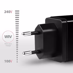 Axagon ACU-DS16 chargeur d'appareils mobiles Téléphone portable, Chargeur électrique, Smartphone, Tablette, Universel Noir Secteur Intérieure