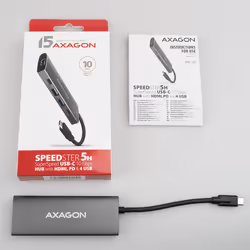 Axagon HMC-5G2 station d'accueil USB 3.2 Gen 2 (3.1 Gen 2) Type-C Gris - Vue supplémentaire 6